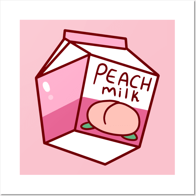 Peach Milk Carton Wall Art by saradaboru